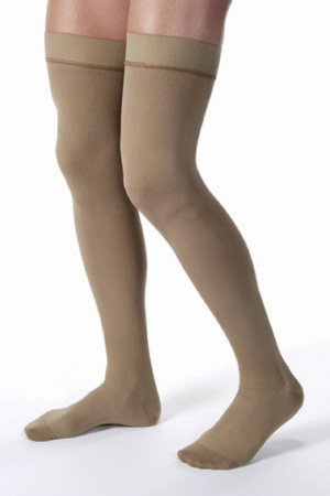 Compression Hose, Thigh High, 20-30 mmHG, Closed Toe, Khaki, Medium (Continental US Only)