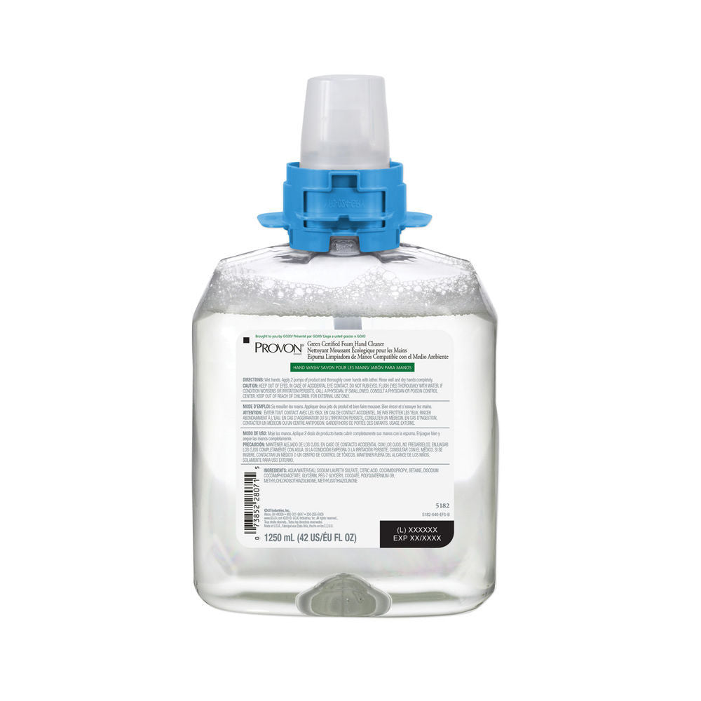 Green Certified Foaming Hand Cleanser, Moisturizer, FMX-12 1250mL, 4/cs