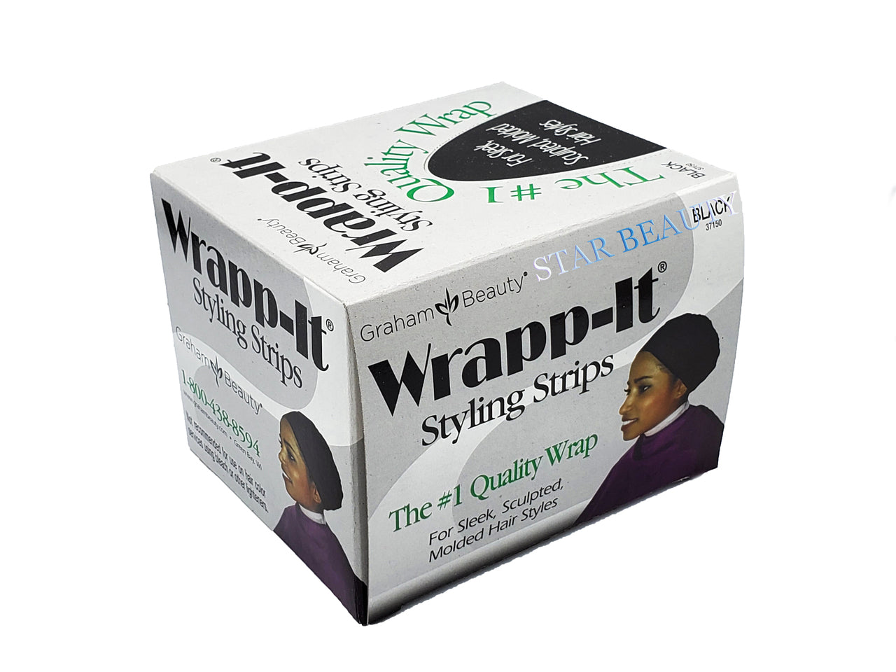 Wrapp-It Styling Strips, Black, 40/bx, 18bx/cs