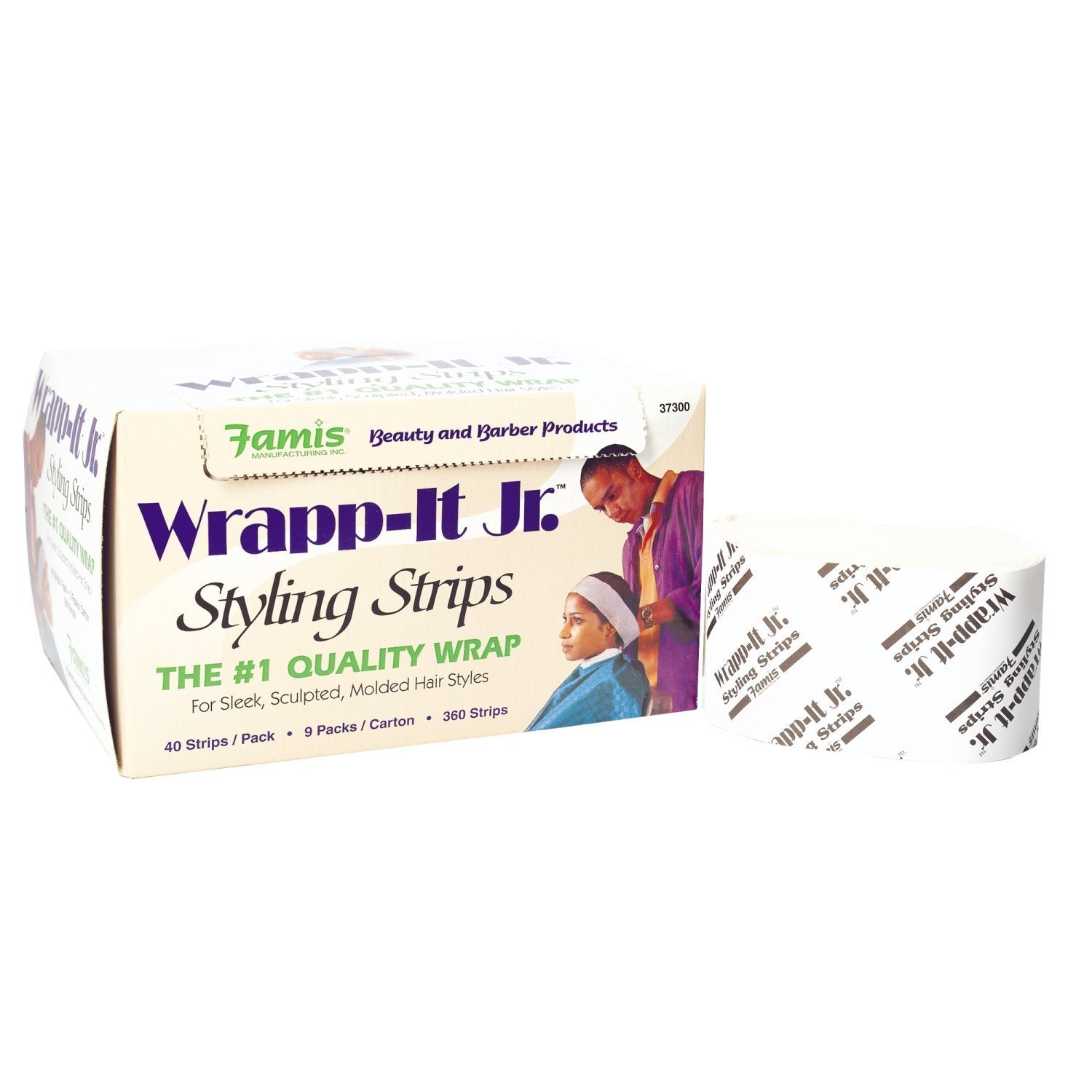 Wrapp-It Jr. Styling Strips, White, 40/pk, 9pk/bx, 4bx/cs