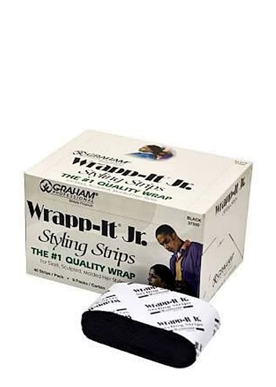 Mega WrapStrip Styling Strips, Black, 40/pk, 6pk/bx, 4bx/cs