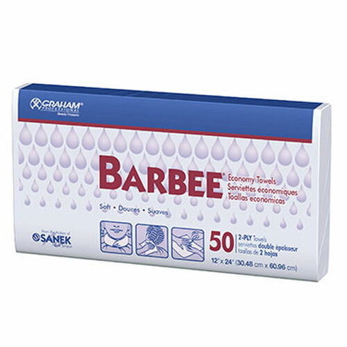 Towel, Economy, Barbee, 12"x24", White, 2-ply, 500/cs