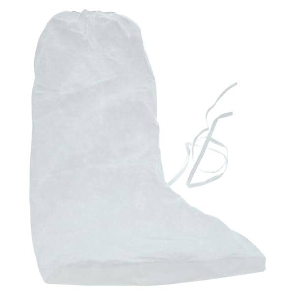 Bootcover, Clean Room, 20" Tall, Tyvek, Polyethylene Sole, White, XL ,Bulk, 50 Pairs, 50/cs