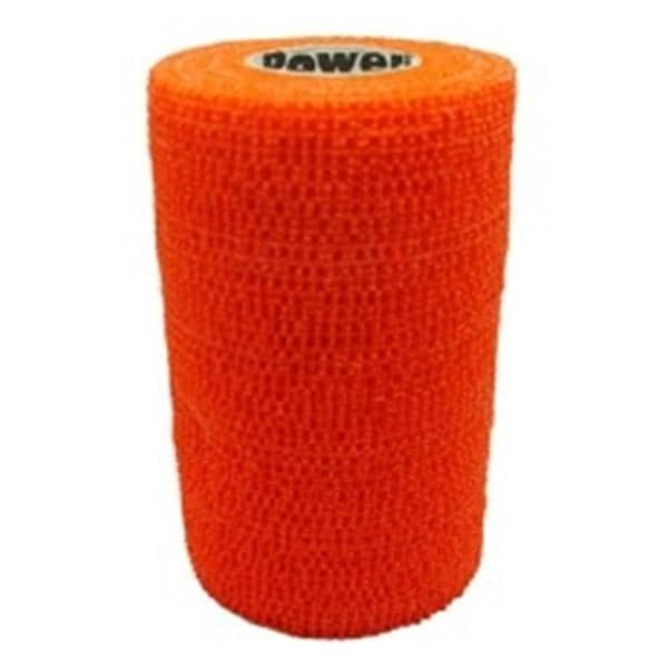 Self-Adherent Wrap, 3" x 6 yds, Orange, Latex, 16 rl/cs