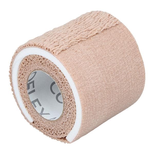 CoFlex Cohesive Bandage with Foam Backing, 2" x 2.5 yd, Self-Adherent Closure, Standard Compression, Tan, Non-Sterile, 16 rl/cs