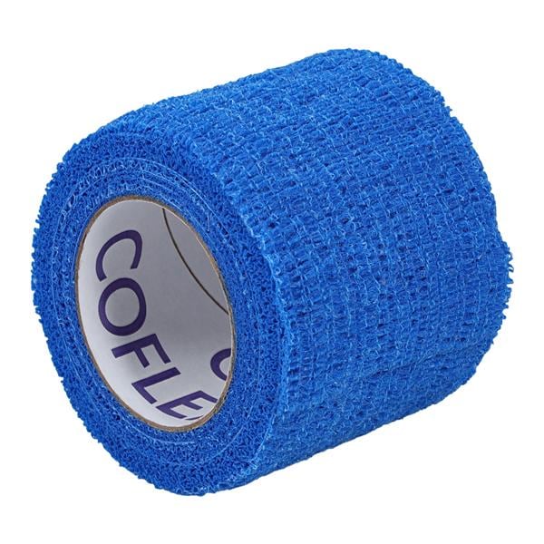 Self-Adherent Wrap, 2" x 5 yds, Blue, Hand Tear, Latex Free (LF), 36 rl/cs