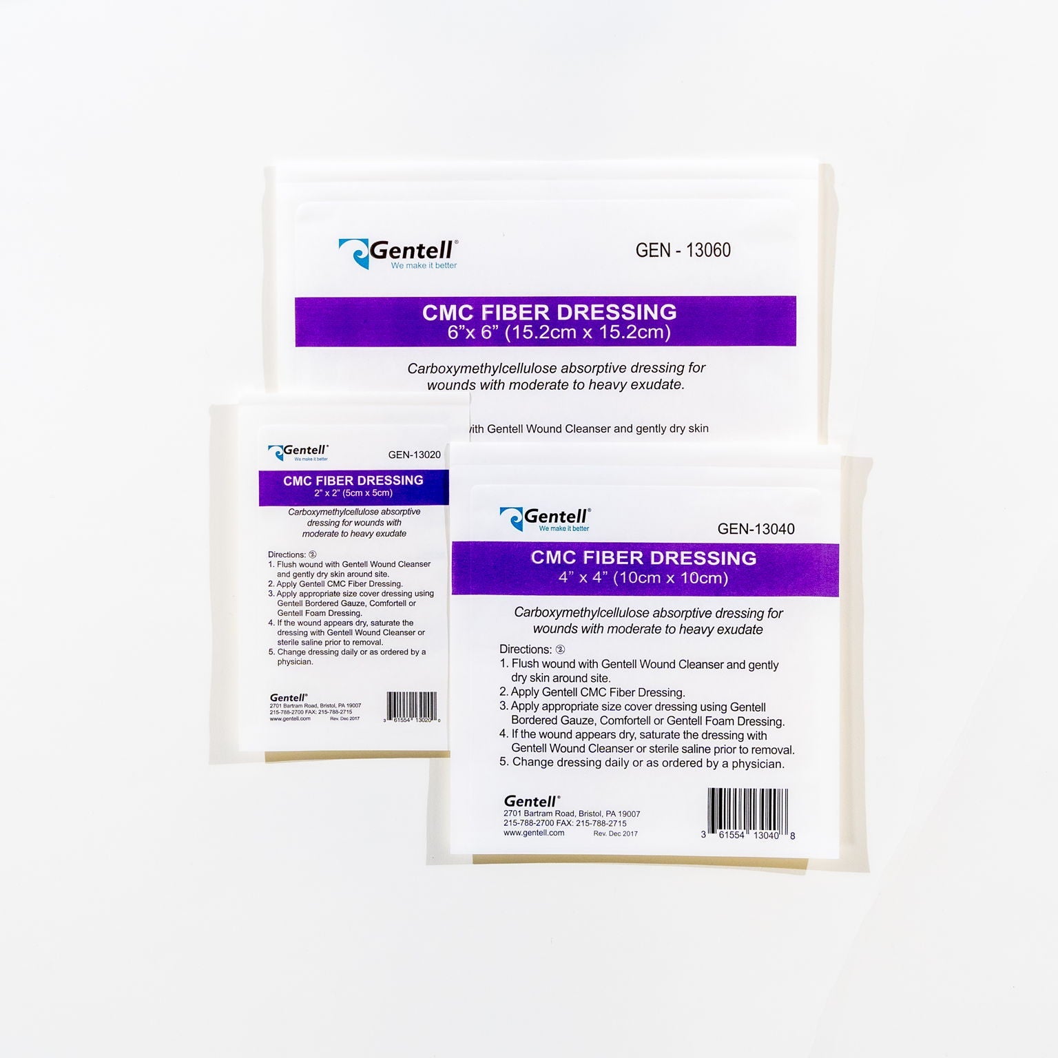 CMC Fiber Dressing, 2" x 2", 50/cs