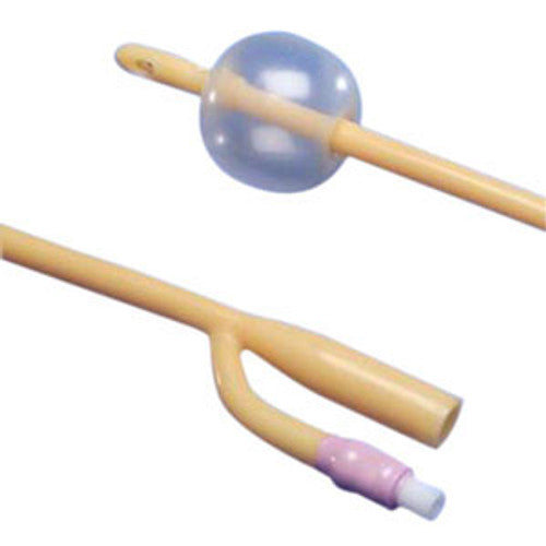 Foley Catheter, 5cc Balloon, 2-Way, 22FR, 16"L, 10/ctn (Continental US Only)