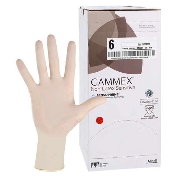 Surgical Gloves, Sensitive, Beaded, Size 6, 50 pr/bx, 4 bx/cs (US Only)