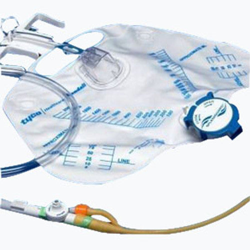 Foley Catheter Tray with #6208 Drain Bag 2000mL, Silicone, 18FR, 5cc Drain Bag, 10/cs (60-Day Dating; Non-Returnable) (Continental US Only)