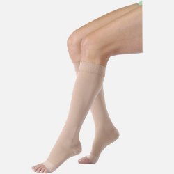 Compression Stocking, Knee Relief, 30-40mmhg, Open Toe, X-Large, Full Calf, Beige, 1/pr (Continental US Only)