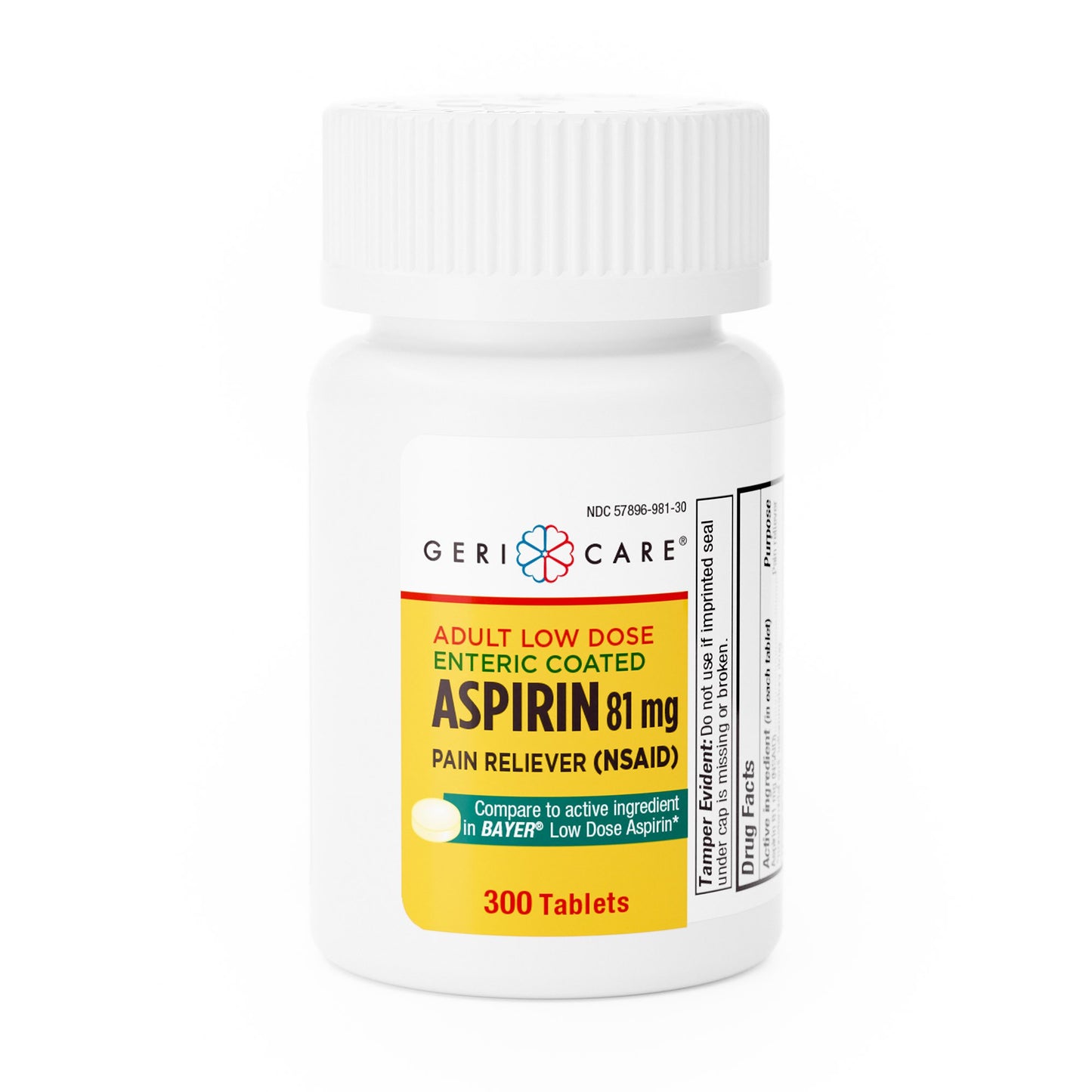 ASPIRIN, TAB ENTERIC LOW DOSE 81MG (300/BT) (981-30-GCP)