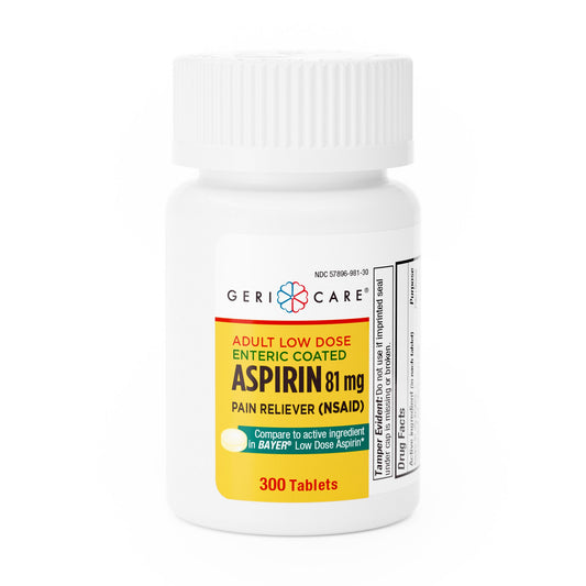 ASPIRIN, TAB ENTERIC LOW DOSE 81MG (300/BT) (981-30-GCP)