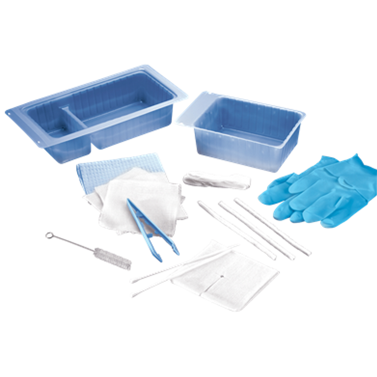 Tracheostomy Care Tray, Economy, 2-Compartment, Disposable, Sterile, 20/cs