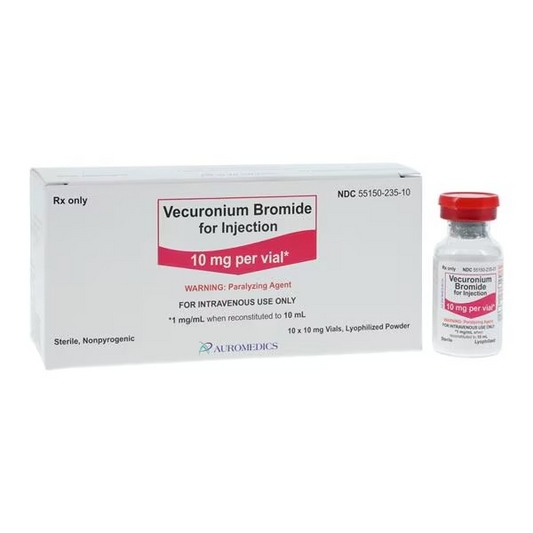 Vecuronium Bromide Injection 10mg/Vl Vial 10mL 10/Package (55150023510)