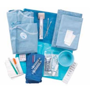 Basic Vein Ablation Kit, Includes: 2% Lidocaine, 10 ml Glass Ampule, 26 ml ChloraPrep Applicator, Labels, Skin Marker, Sponge Bowl, Drape, Gowns, Towels, Syringes, Gauze, 5/cs