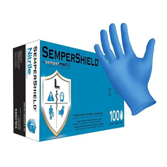 Glove, Exam, Nitrile, XX-Large, Blue, 90/bx, 10 bx/cs