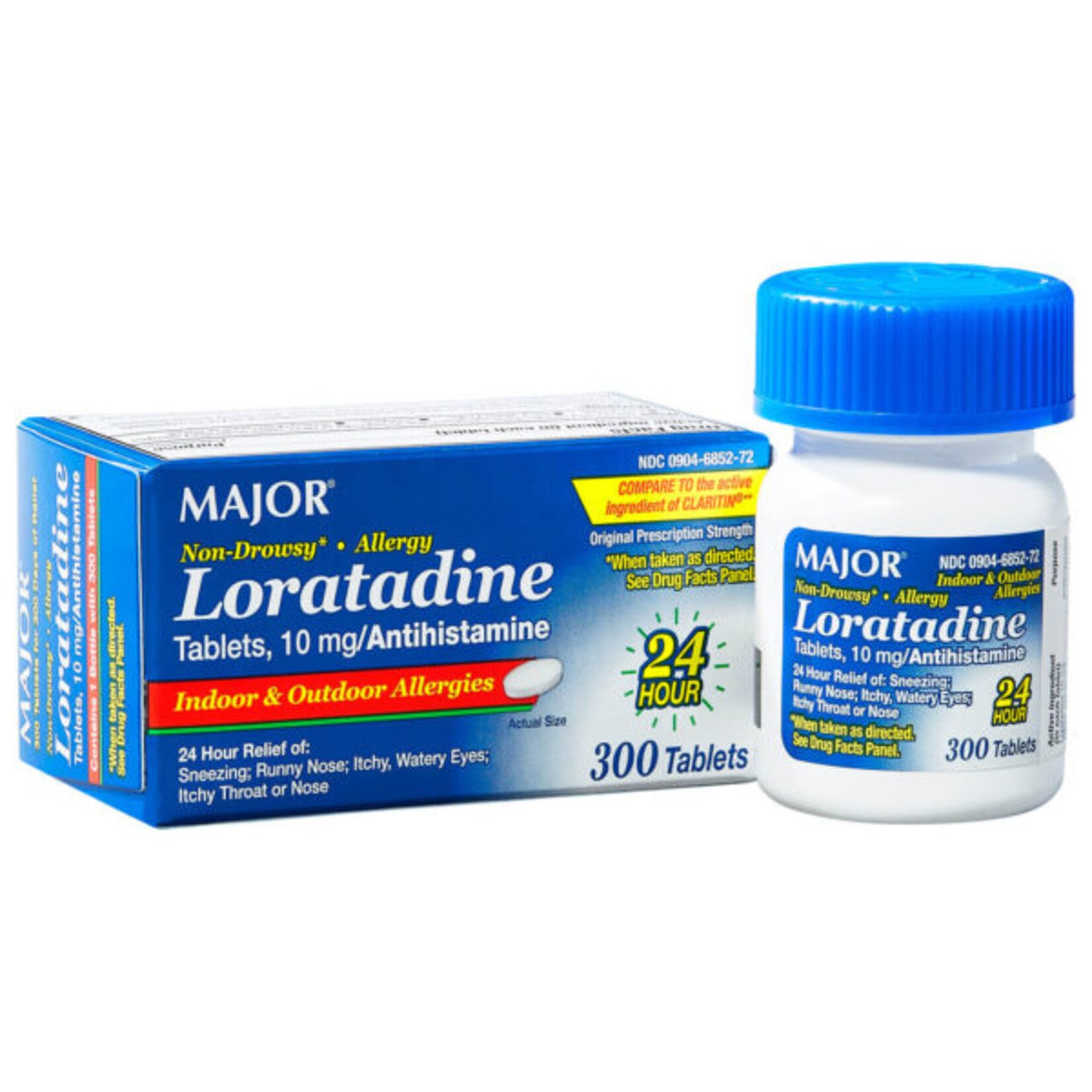 Loratadine, 10mg Tab, 300S, Compare to Claritin, NDC# 00904-6852-72, 24/cs (US Only)