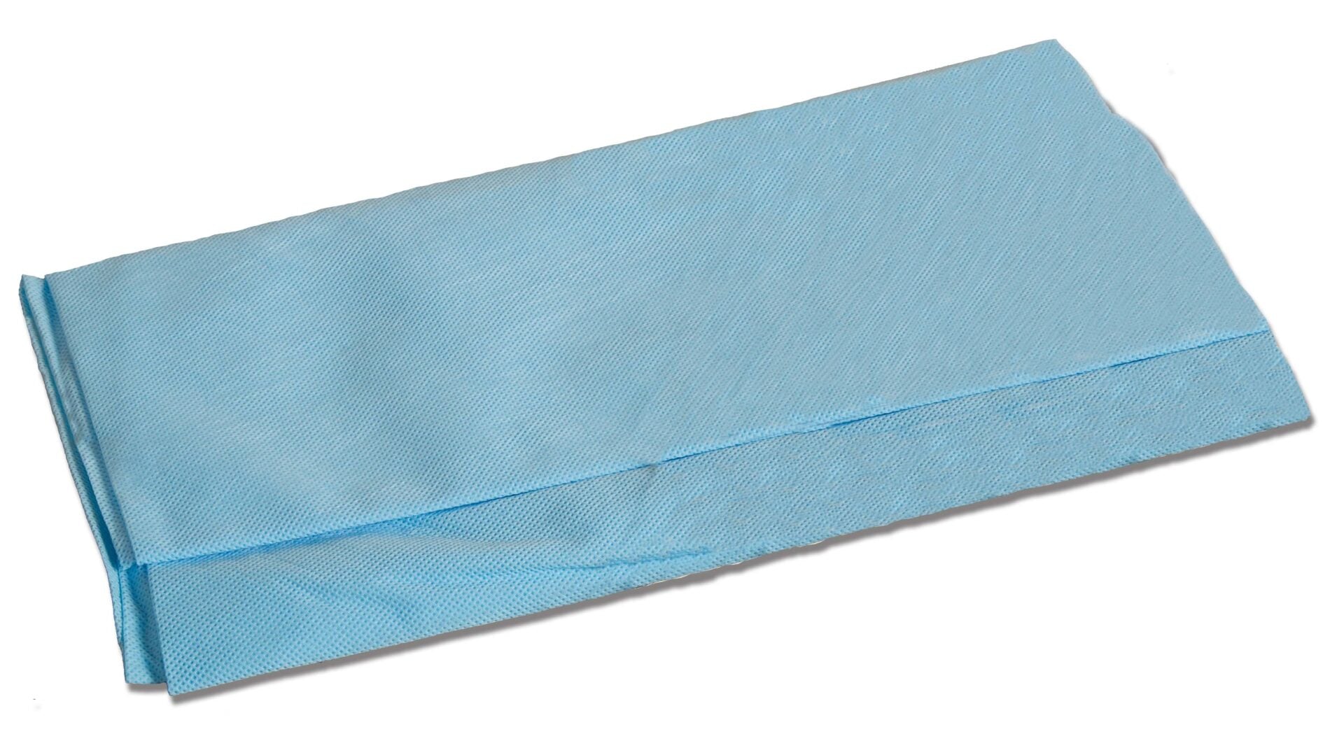 Fanfold Bed Sheet, Tissue/ Poly/ Tissue, Blue, 40" x 84", 48/cs (60 cs/plt) (329) (Part Number is having a ROLLING TRANSITION from a 3 digit to a 7 digit number - You may receive either part number until transition is completed)