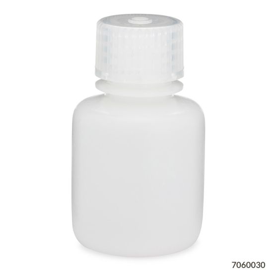 Diamond RealSealBottle, Narrow Mouth Boston Round, HDPE with PP Closure, 30mL, 12/bg