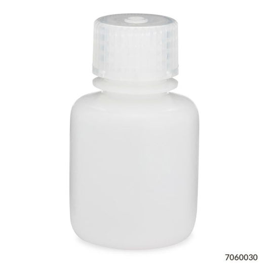 Diamond RealSealBottle, Narrow Mouth Boston Round, HDPE with PP Closure, 30mL, 12/bg