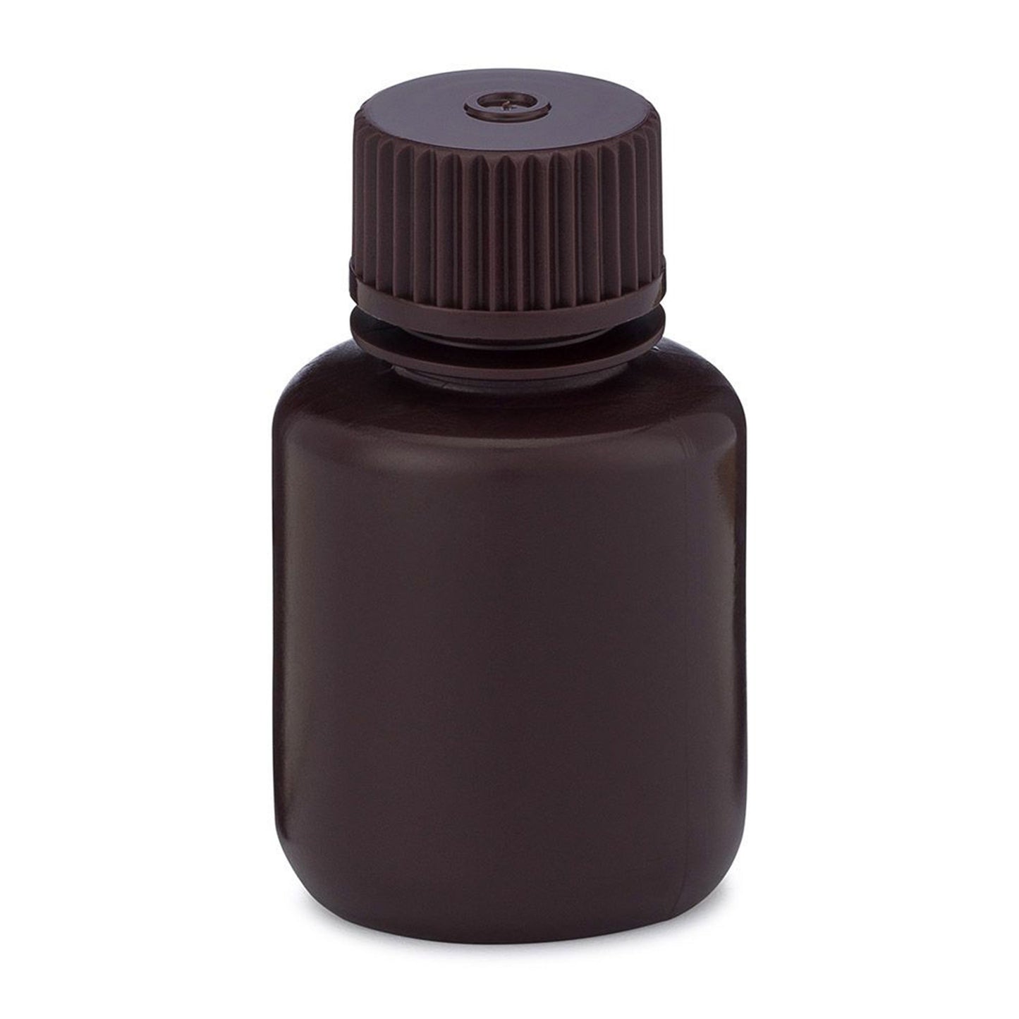 Diamond RealSealBottle, Narrow Mouth Boston Round, Amber HDPE with Amber PP Closure, 30mL, 12/bg