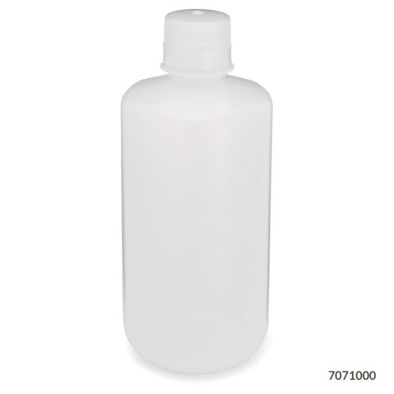 Diamond RealSealBottle, Narrow Mouth Boston Round, LDPE with PP Closure, 1000mL, 6/bg