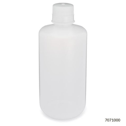 Diamond RealSealBottle, Narrow Mouth Boston Round, LDPE with PP Closure, 1000mL, 6/bg