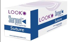 Nylon Suture, Monofilament, Lancet, Size 10-0, 12"/30cm, 4.88mm, Bicurve, 12/bx