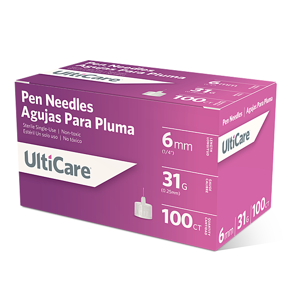 Pen Needle, 6mm Depth, 31G x _", 100/bx
