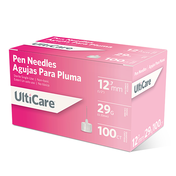 Pen Needle, 12.7mm Depth, 29G x _", 100/bx