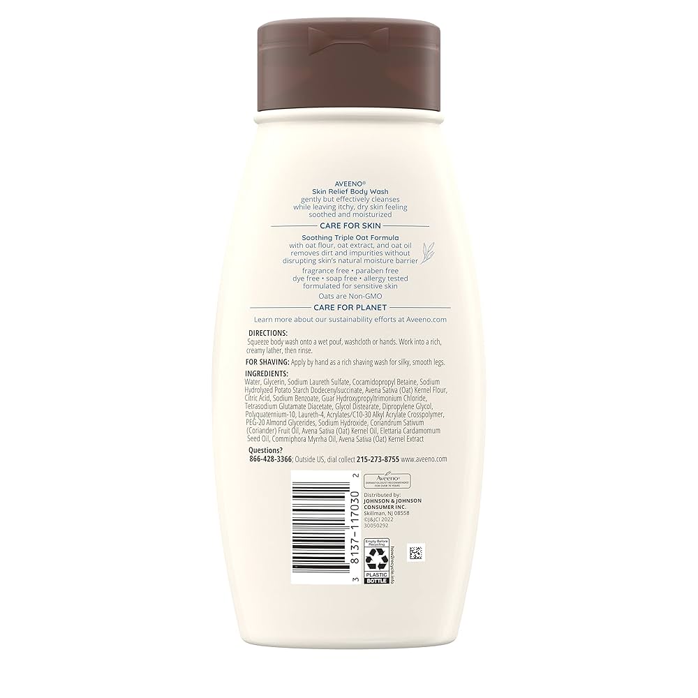 Skin Relief Body Wash, Fragrance Free, 18 fl oz, 3/bx, 4 bx/cs (Continental US+HI Only) (Pricing Subject to Change without Prior Notification)