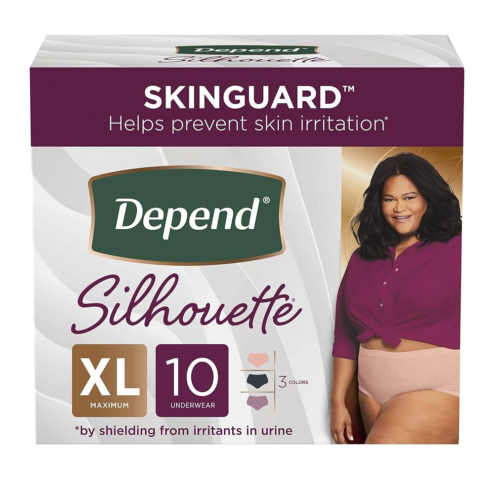 Silhouette Briefs, Maximum Absorption, Women, X-Large, 10/pk, 2 pk/cs (Products cannot be sold on Amazon.com or any other 3rd party site) (US Only)