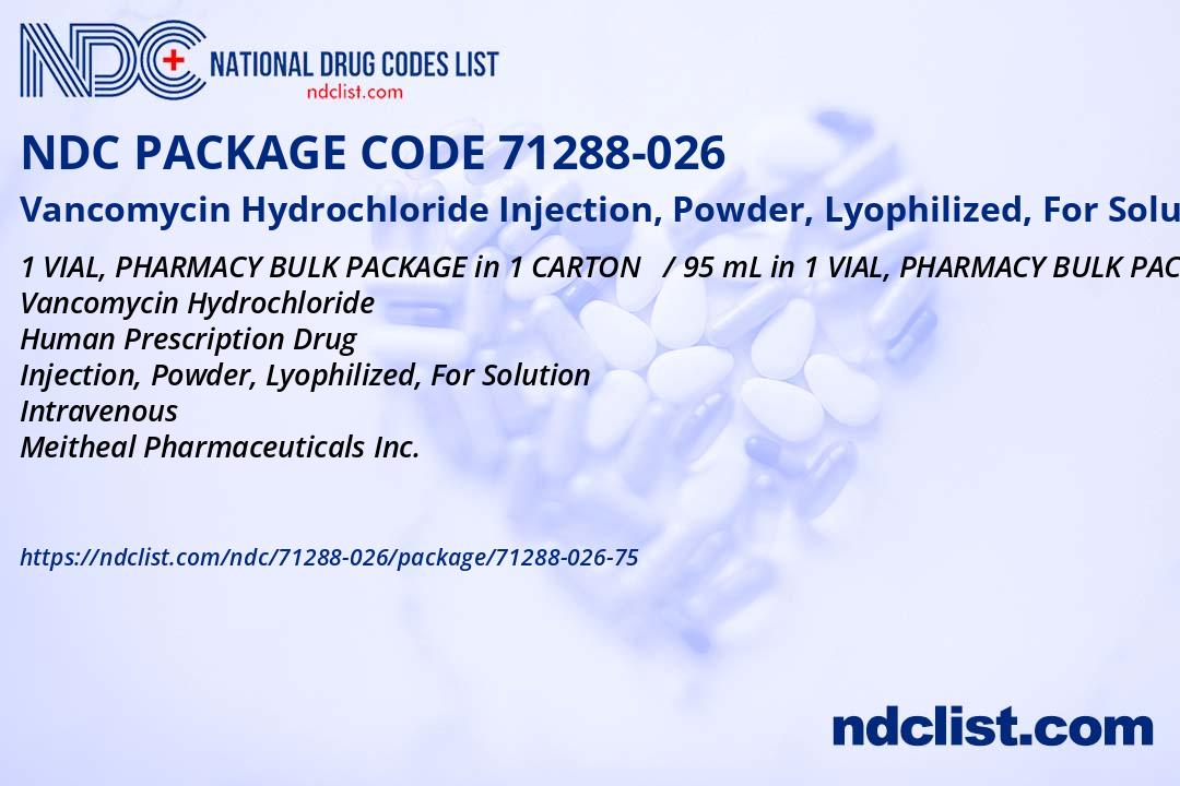 Vancomycin Hydrochloride for Injection, USP, 10g, 100 ml, Pharmacy Bulk Package, 1/bx (Rx) (Item is Non-Returnable) (US Only, Excluding IN and ND)