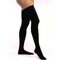 Compression Hose, Thigh High, 20-30 mmHG, Closed Toe, Classic Black, X-Large (Continental US Only)