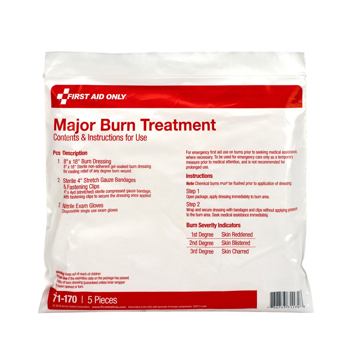 First Aid Triage Pack, Severe Burn Treatment (DROP SHIP ONLY - $150 Minimum Order)