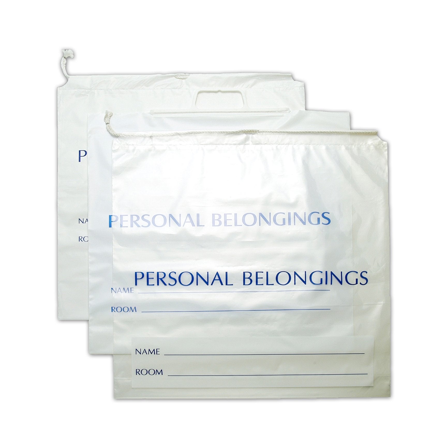 Bag with Drawstring, 20" x 20", Clear/ Printed, 2 mil, 250 rl/cs