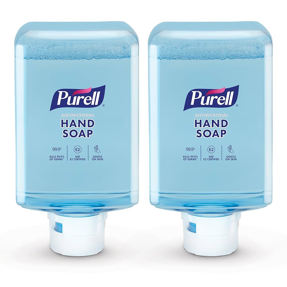 PURELL Antimicrobial Hand Soap, Foam, Fragrance-Free, 1200 ml, 2/cs