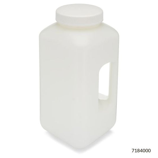 Diamond RealSealBottle, Wide Mouth with Handle, Square, HDPE with PP Closure, 4L