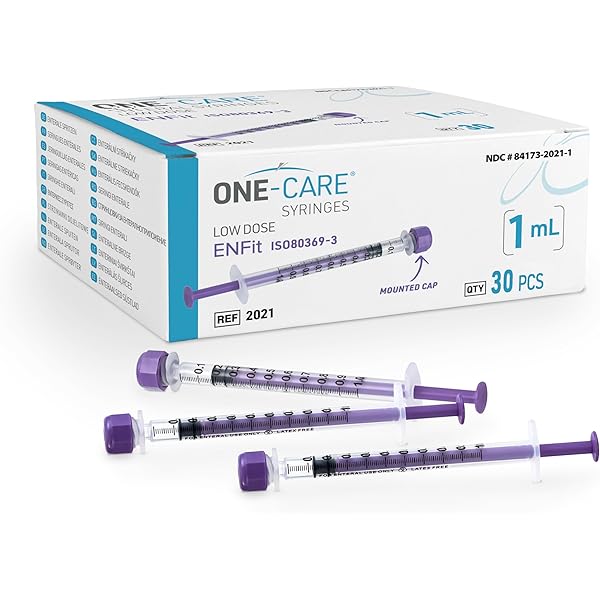 ENFit Enteral Syringes, 1ml, 30/bx
