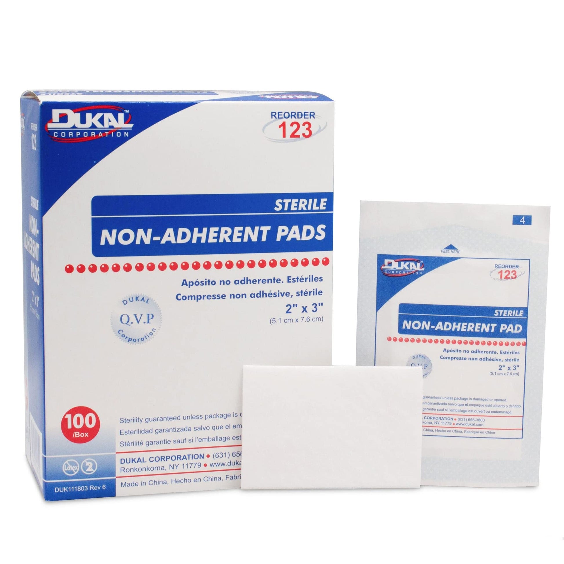 Non-Adherent Pad, Sterile, Bulk, 2" x 3", 1200/cs