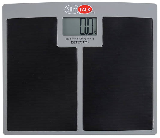 Talking Home Health Scale, 550 lb x 0.1 lb / 250 kg x 0.1 kg, Black Rubber Mat (DROP SHIP ONLY)