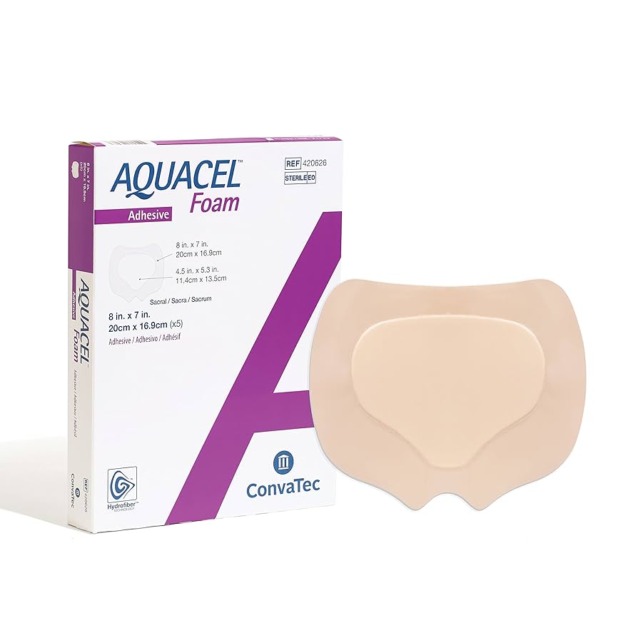Foam Dressing, Adhesive, Sacral, 8" x 7", 5/bx (Continental US Only)