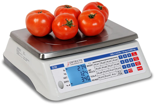 Price Computing Scale, Electronic, 13.4" W x 13.4" D, 30 Lb Capacity (DROP SHIP ONLY)