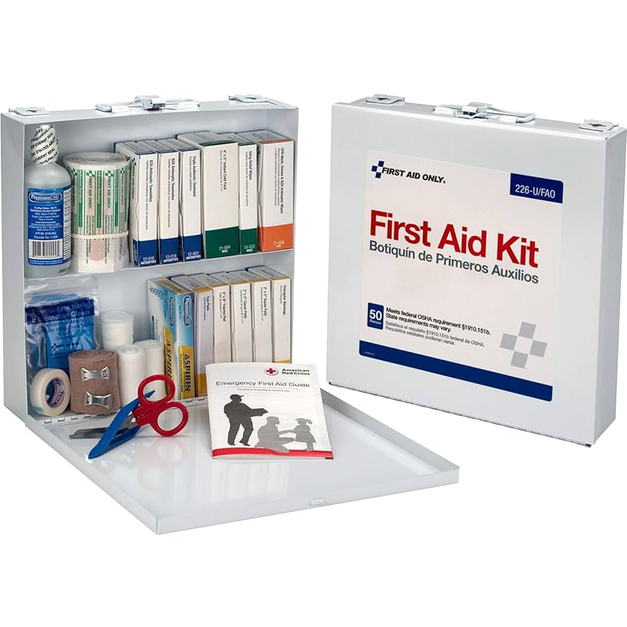 50 Person First Aid Kit, Metal Case  (DROP SHIP ONLY - $150 Minimum Order)
