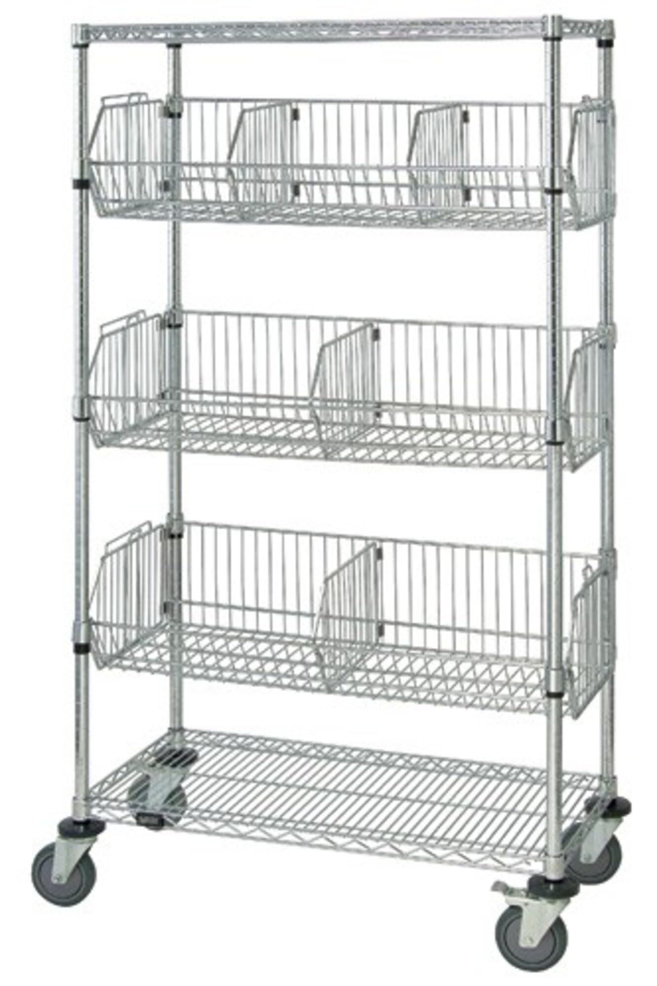 Mobile Basket Unit, 18"W x 48"L x 69"H (DROP SHIP ONLY)