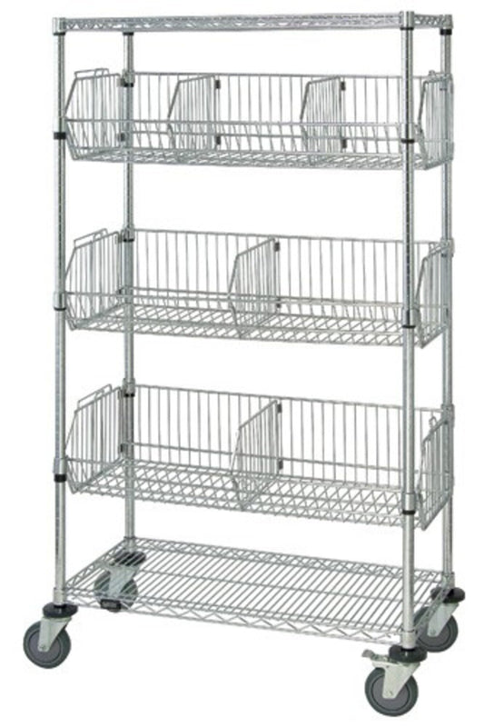 Mobile Basket Unit, 18"W x 48"L x 69"H (DROP SHIP ONLY)