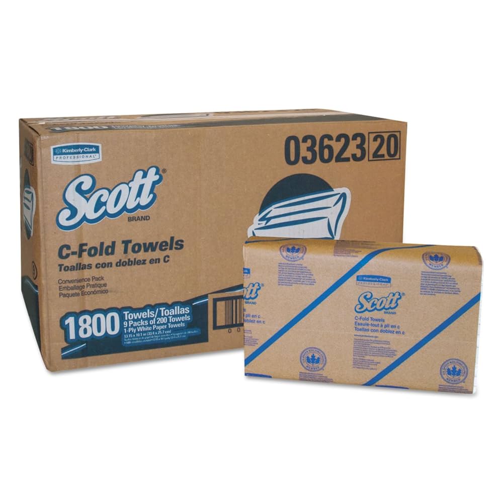 Scott C-Fold Paper Towels, 1-Ply, 200/pk, 9 pk/cs (63 cs/plt) (Products cannot be sold on Amazon.com or any other 3rd party site) (US Only)