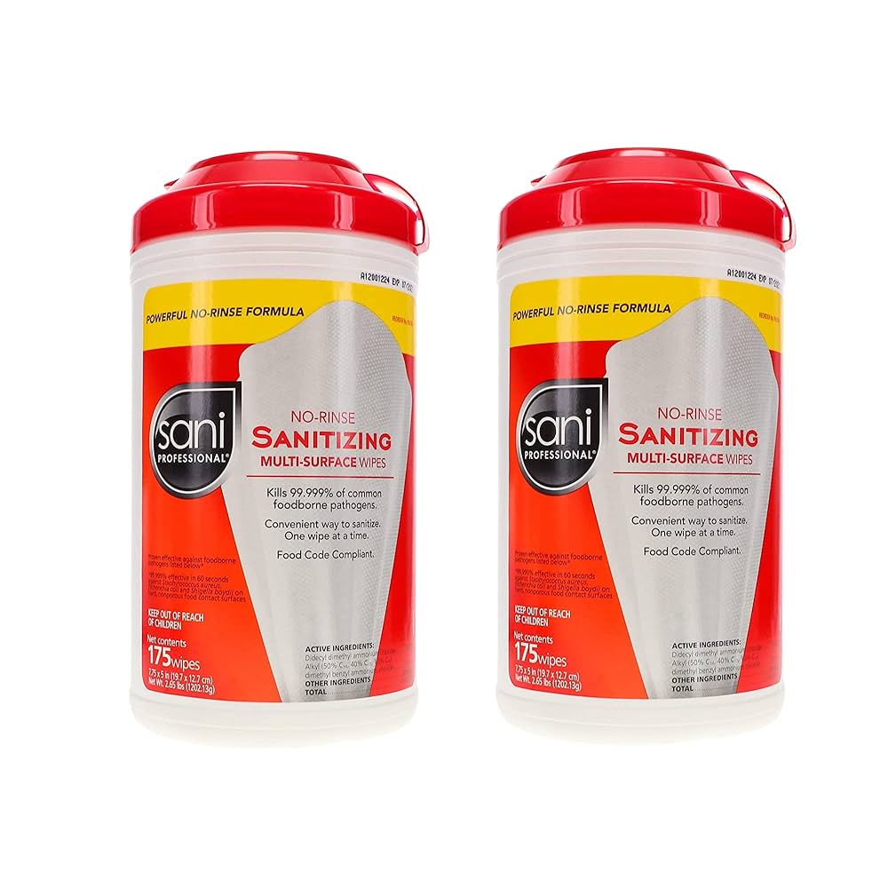 Sanitizing Wipes, 7.75" x 5", 175/can, 6 can/cs (US Only) (Products cannot be sold on Amazon.com or any other 3rd party site)