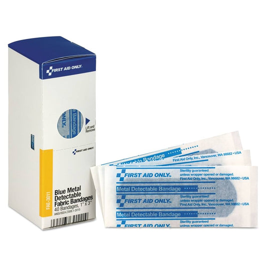SC Refill, Includes: 1"x3" Blue Metal Detectable Bandages, 40/bx (DROP SHIP ONLY - $150 Minimum Order)